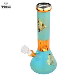 Blue n Gold Aladin 12 inch Heavy Ice Glass Bong